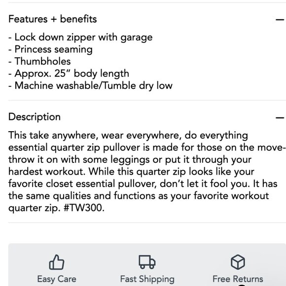 Tasc Performance Recess Quarter Zip NWOT MEDIUM Classic Navy - Picture 6 of 13